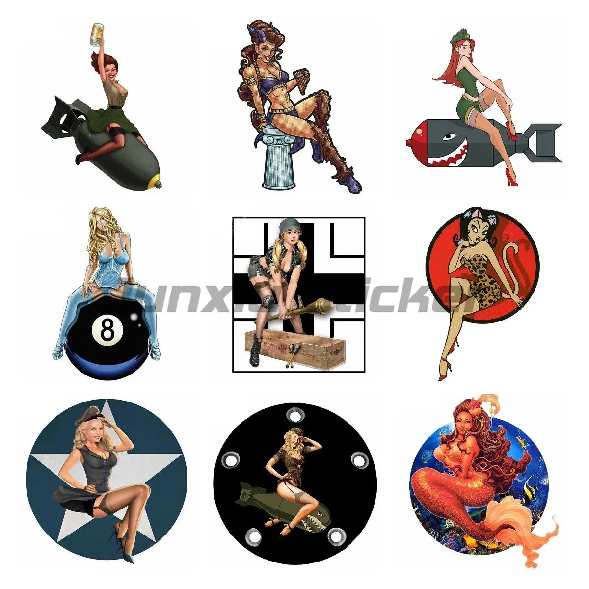 

PIN UP GIRL SPARK Sticker Funny Car Styling Vinyl Graphic Window Bumper Decor Car Stickers