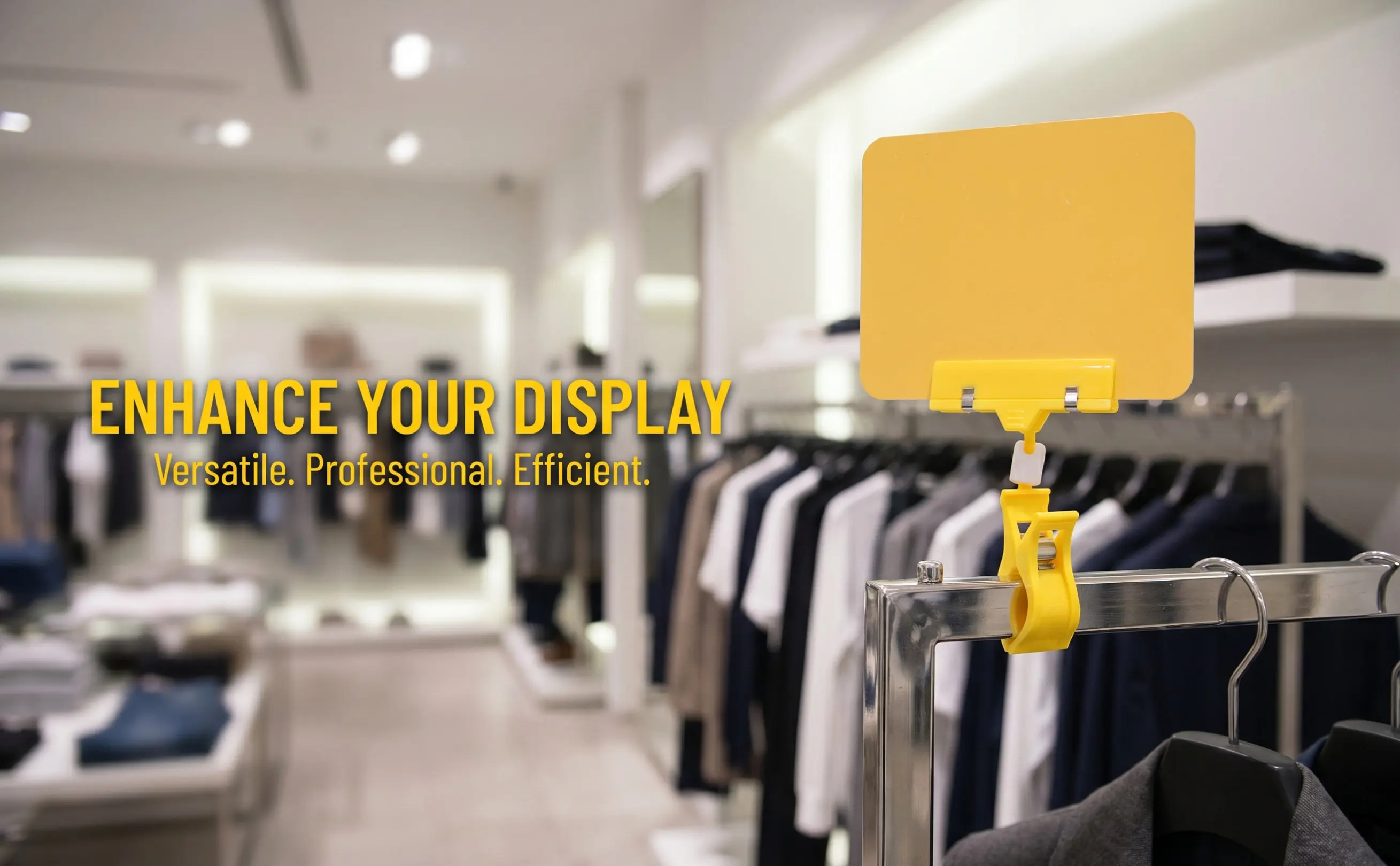 8Set Rotating Clip on Sign Holder Erasable Surface Waterproof PVC Material Retail Display Price Tag Holder for Shop Supermarket