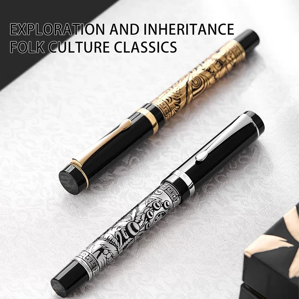 New Tramol T630 Metal fountain pen Retro Awakening Lion smooth writing inK pen gift for man Calligraphy Practice office supplies