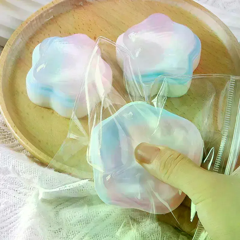Star Shaped  Fidget Toy Soft Slow Rebound Cute Gradient Color For Stress Relief Home Office Kids Party Favors