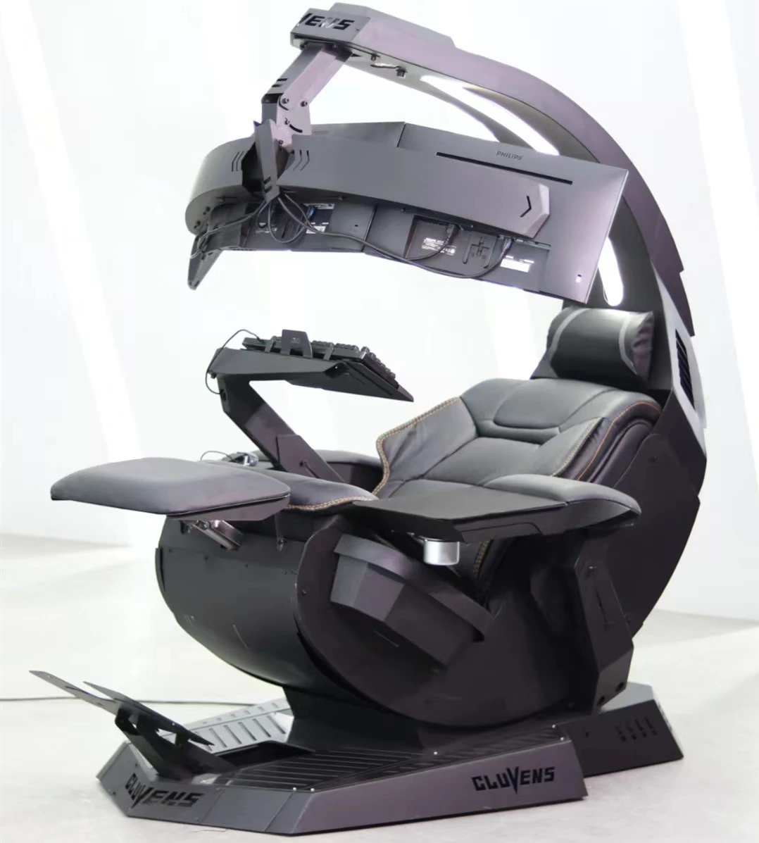 Leather Seat Option Memory Foam High Back Comfortable Recline Chair zero Gravity Cockpit Computer Workstation