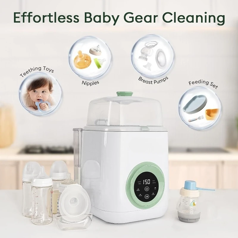 19 Min Bottle Washer,Quick Wash, Sterilizer And Dryer - All-in-One Cleaner, Bottles, Pump Parts And Baby Accessories,Ideal Gift