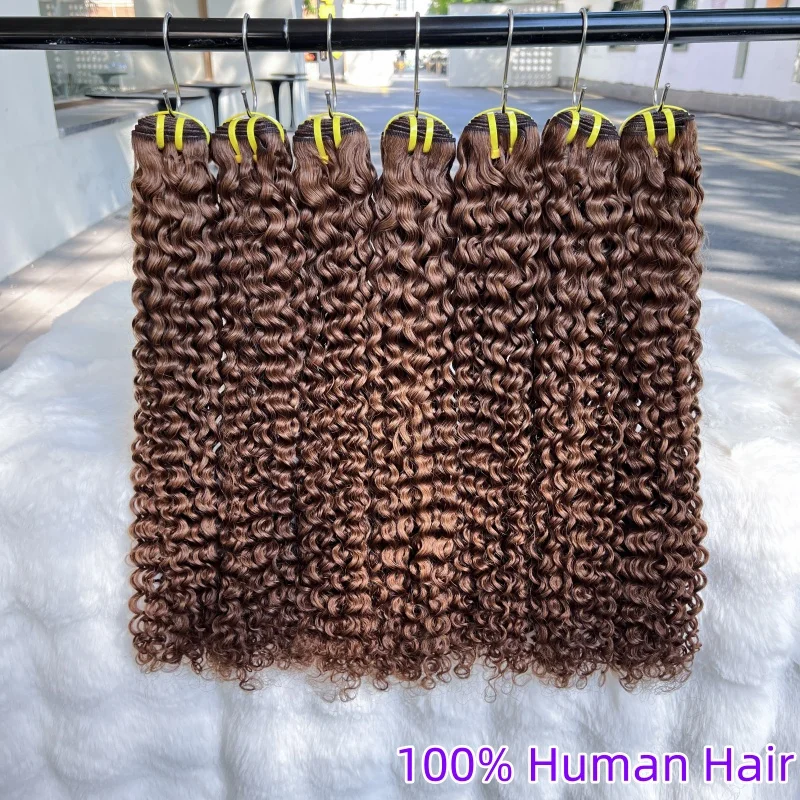 100% Human Hair Honey Blonde Human Hair Bundles Deep Wave 1/2/3/4 Pcs Hair Weft #4 Human Hair Extensions Hair Weaving