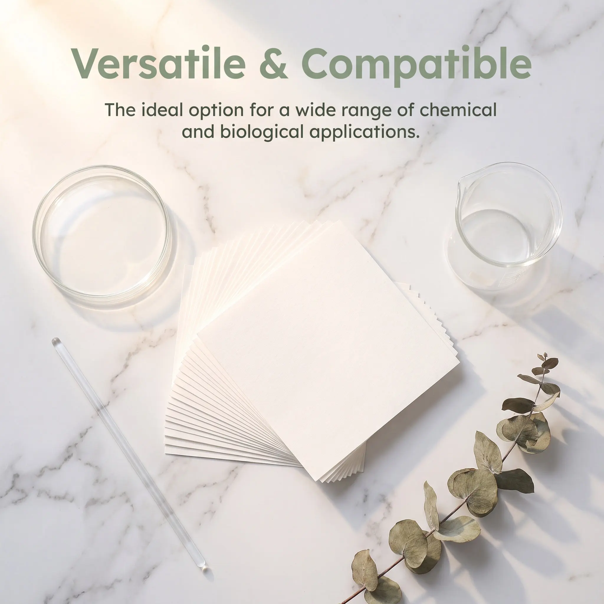 80Sheets Laboratory Qualitative Filter Paper Square White 3.94x3.94 Chemistry Experimental Filtration Analysis