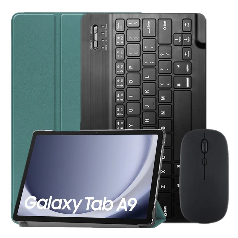 

Чехол для Samsung Galaxy Tab A9 8,7 '', чехол с клавиатурой, португальская, русская, испанская клавиатура для Galaxy Tab A9, A 9 SM-X110 2023, чехол