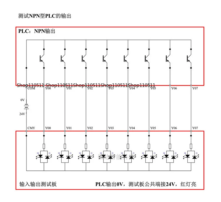 Microcontroller Learning Board, PLC Debugging Board Equipped with Button & 16 I/O Test