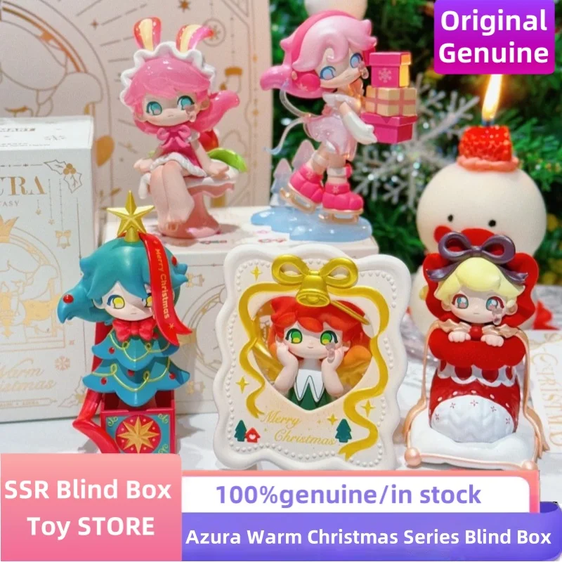 

New Genuine Azura Warm Christmas Series Blind Box Trendy Play Desktop Decorative Ornaments Toy Azura Mystery Box Children Gifts