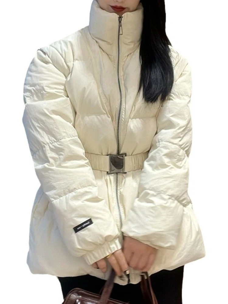 Removable White Duck Down Jacket Vest Coat 2025 Winter New Belt Slim Thick Warm Parkas Two-Wearing Korean Fashion Women Clothing