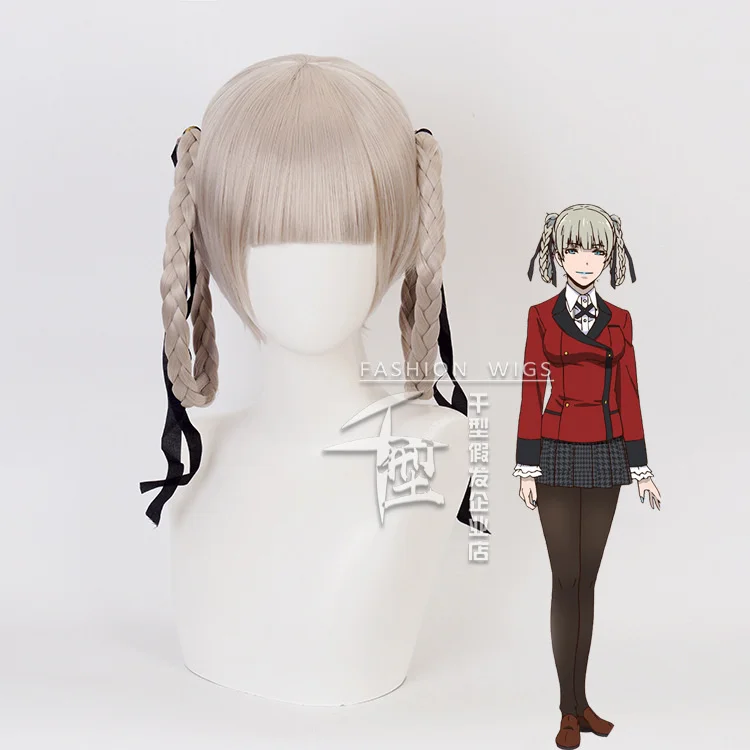 

Косплей Аниме Kakegurui Kirari Momobami, карнавальный костюм на Хэллоуин, женская школьная форма для девочек, костюмы, парик