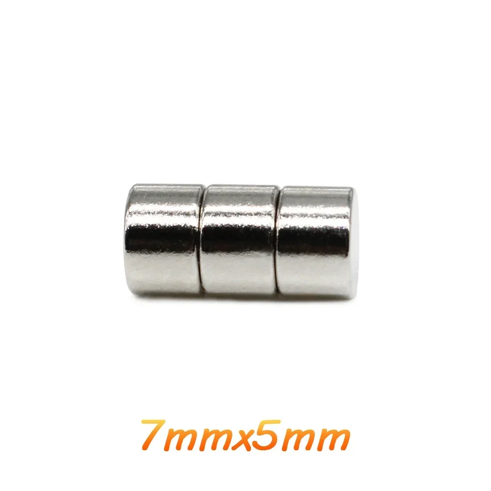 10/20/50/100/200/300PCS 7x5 mm Minor Round Rare Earth Magnet 7mmx5mm Small Round Strong Magnet 7x5mm Neodymium Magnet Disc 7*5