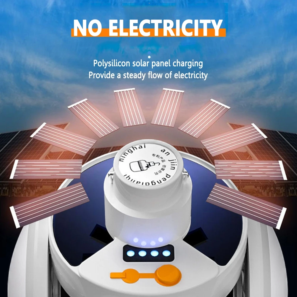 1000W Solar Powered Camping Light Rechargeable Night Light Outdoor Emergency Lights Portable Searchlights Great led Lantern