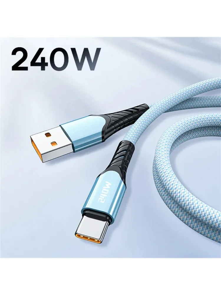 PD 240W Type-C kabel, snellaadkabel voor telefoon, datakabel voor iPhone 16, Samsung, Xiaomi, Huawei, USB-C naar USB-C snellaadkabel - afbeelding 2