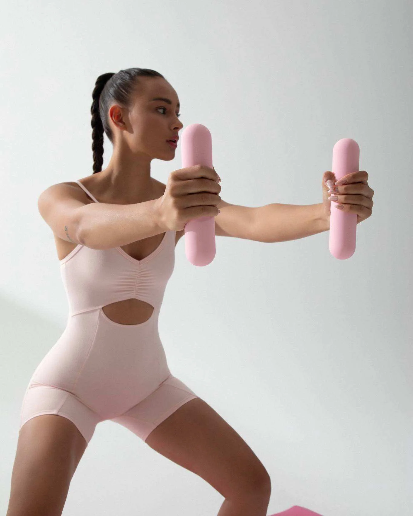 Barras de pesas con mancuernas antideslizantes de silicona para mujer, juego de mancuernas para caminar, Yoga, danza, Pilates, Cardio, aeróbicos