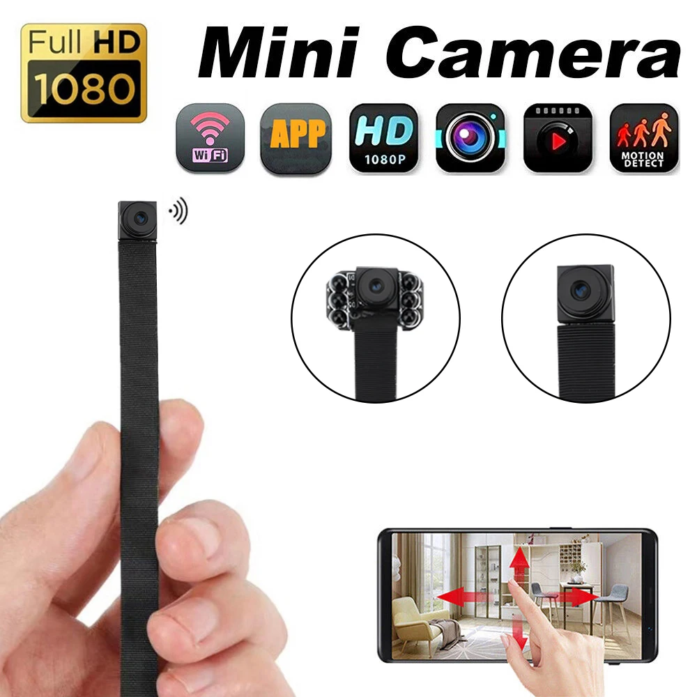 Mini telecamera Wifi HD 4K 1080P Rilevazione movimento Cam Visione notturna Modulo wireless Videoregistratore Supporto Telecamera P2P con visione remota