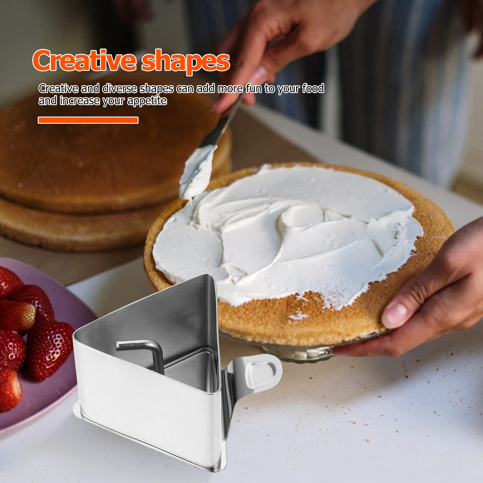 

1 set 1 Set Reusable Rice Ball Molds Creative Dessert Baking Tools Stainless Steel Cake Cheesecake Mousse Cookie Diy Home Bakery