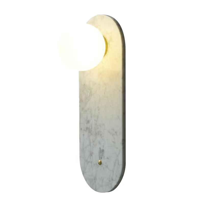 Italy Designer Creative Marble Sconce Wall Lamp Applicable To Bedside Lighting Home Decor Bedroom Decoration Corridor