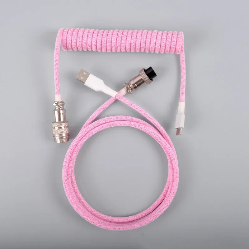 High-quality Type C USB Detachable Spiral Coil Cable For Aviator Desktop PC Spring Cable Mechanical Keyboard Cable