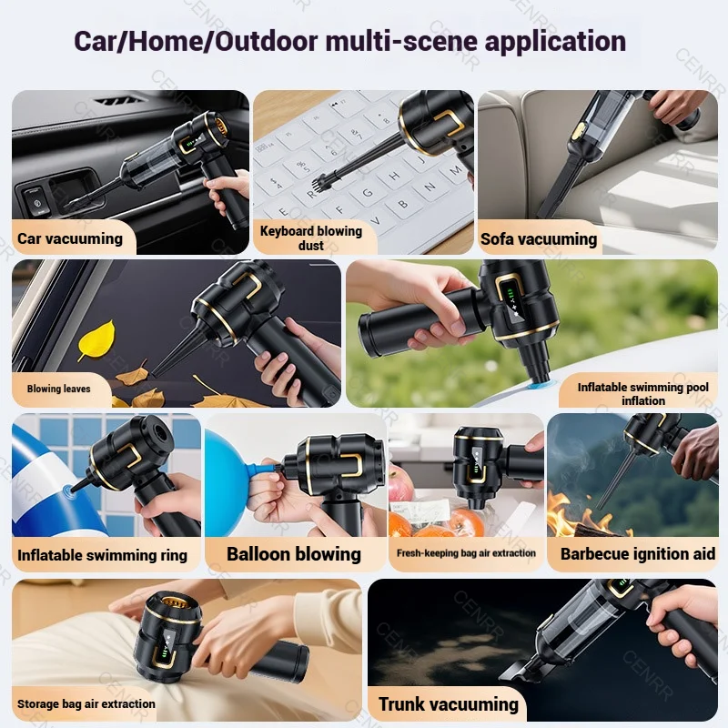 LED display Vacuum Cleaner 998000PA Portable Wireless Cacuum Cleaner Handheld Household Appliance Electric Car Vacuum Cleaner