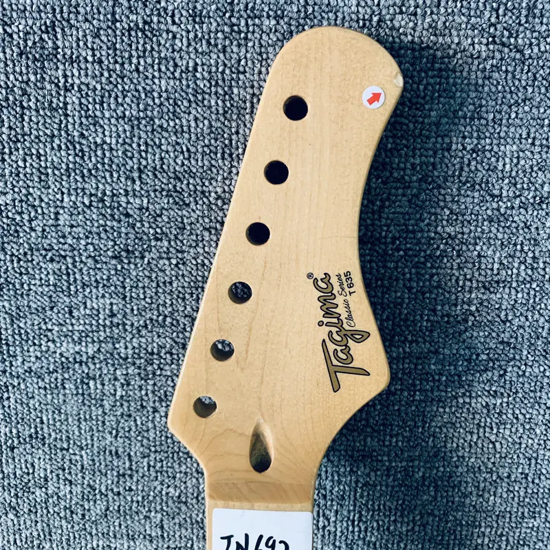 IN692 Genuine Tagima Electric Guitar Neck Semi Finishing No Frets T635 ST Guitar Replace USE and DIY Guitar Parts with Damages