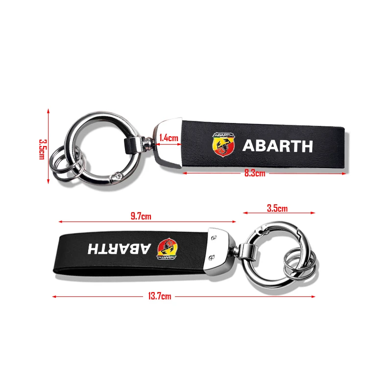 Leather Car Styling Logo Keychain Metal Key Chain Ring For Abarth BMW M Mercedes Benz AMG Audi Sline Mazda Opel Nismo Nissan