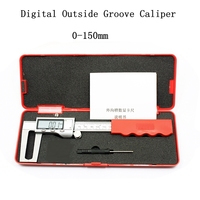 0.01mm Brake Disc Thickness Measuring Calipers 0-150mm Digital LCD Outside Groove Caliper Car Brake Pad Abrasion Ruler Tools