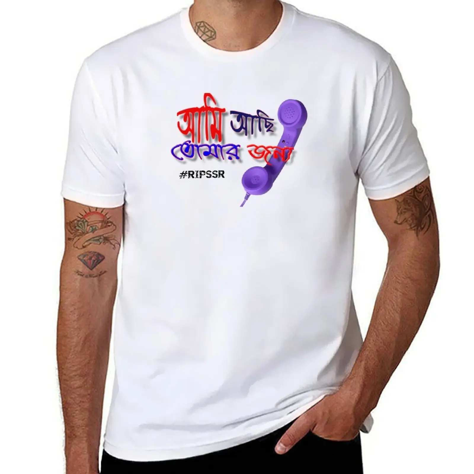 Sushant Singh Rajput T-Shirt man t shirts high quality luxury brand graphic t shirts for man t shirt man plain T-Shirt