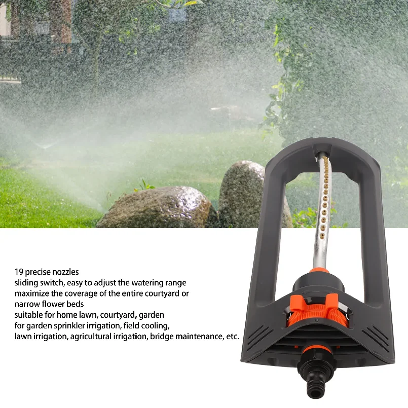 Automatic Oscillating Lawn Sprinkler 19 Hole 4 Modes Watering Device for Home Garden Agricultural Irrigation