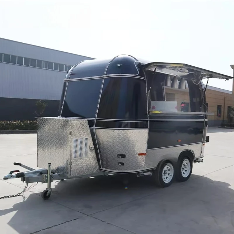 YG Mini Mobile Airstream Coffee Ice Cream Food Trailers مجهزة بالكامل آلات الوجبات الخفيفة المتنقلة الصغيرة شاحنة طعام للشواء للبيع