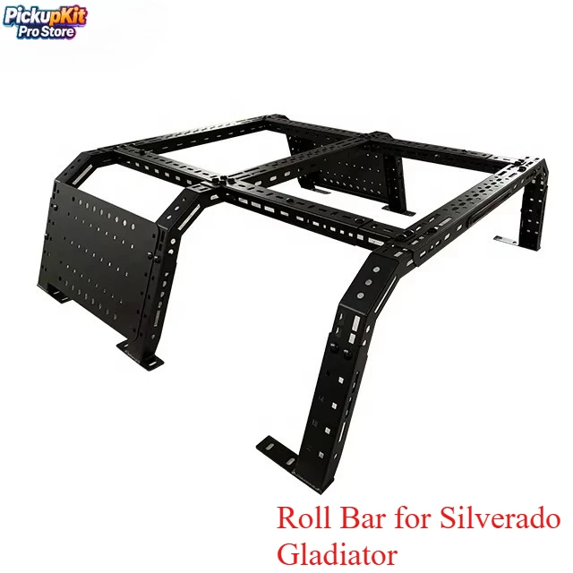 

Universal 4x4 Pickup Steel Sports Roll Bar with Roof Rack for Silverado Gladiator