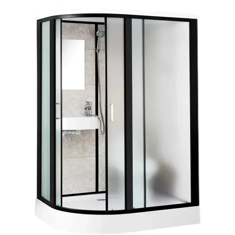 The integrated bathroom shower room has an integrated toilet, an integrated bathroom and a shower room with a toilet