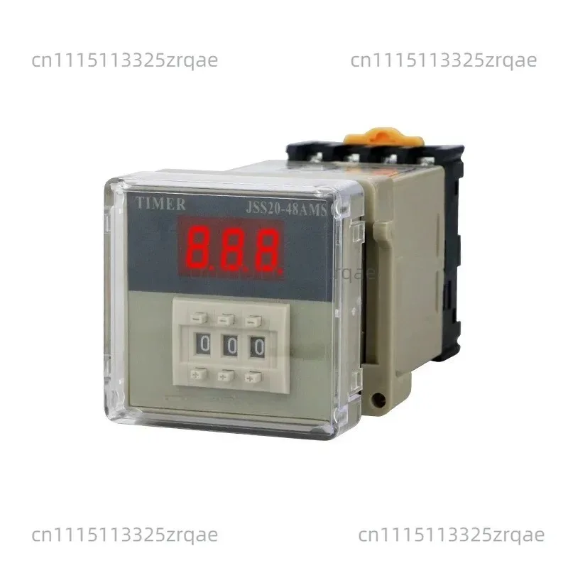 Time relay MZ48-3SX Code time relay DH48-3SX  JSS20-48AMS Digital time relay JSS20-48AMS 99.9S 220V 999S 380V DC24V with base