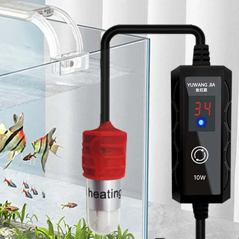 Top-Mini Aquarium Heating Rod Small Fish Tank Mini Heater USB Charging Thermostat Heater 15-34℃ Adjustable Temperature