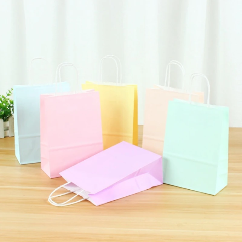 10/30/50pcs Paper Bags Candy Gift Packaging Bags Kids Christmas Birthday Party Decor Baby Shower Supplies Wedding Decor