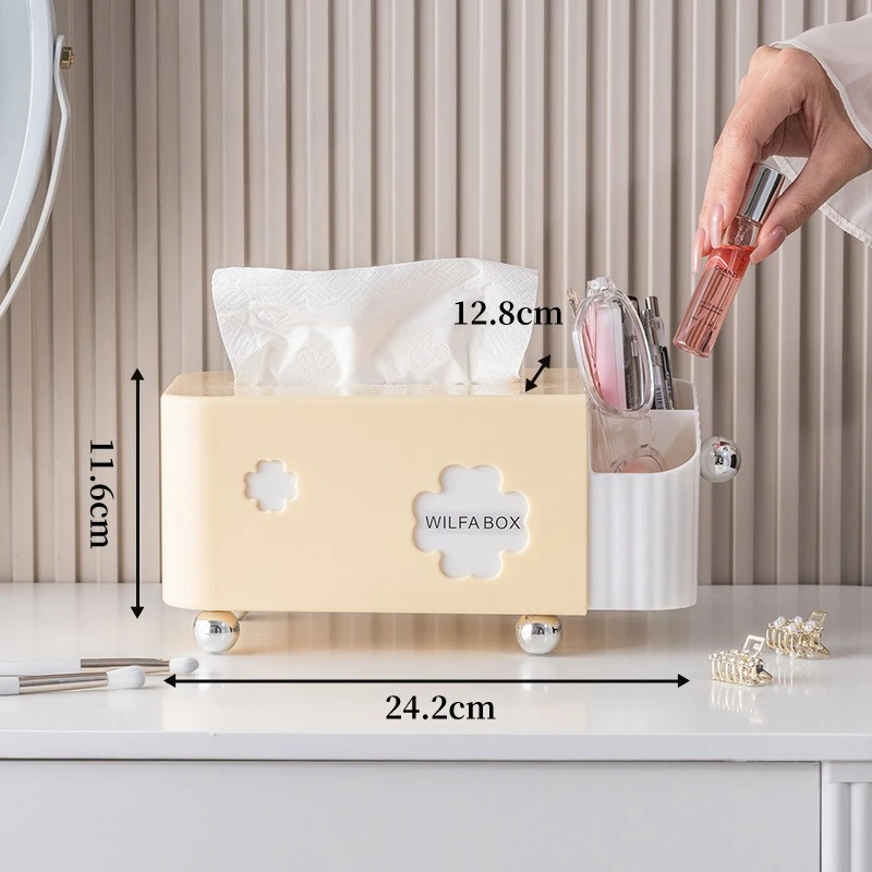 Creme Stil Desktop Tissue Box Halter Kreative Wohnzimmer High-end-Luxus Schlafzimmer Kaffee Tisch Serviette Lagerung Organizer