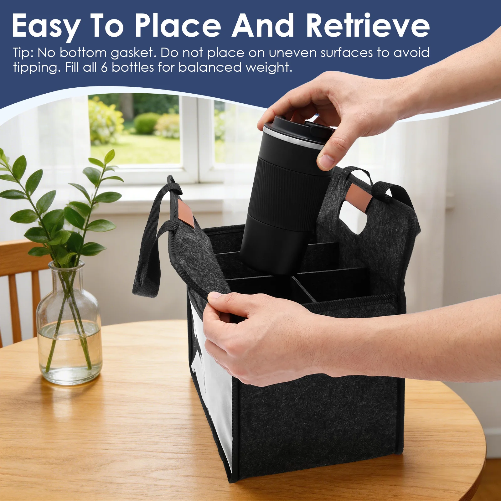 6 Bottle Drink Cup Carrier Fol - Coffee Equipment Travel Bag ulasan dan harga