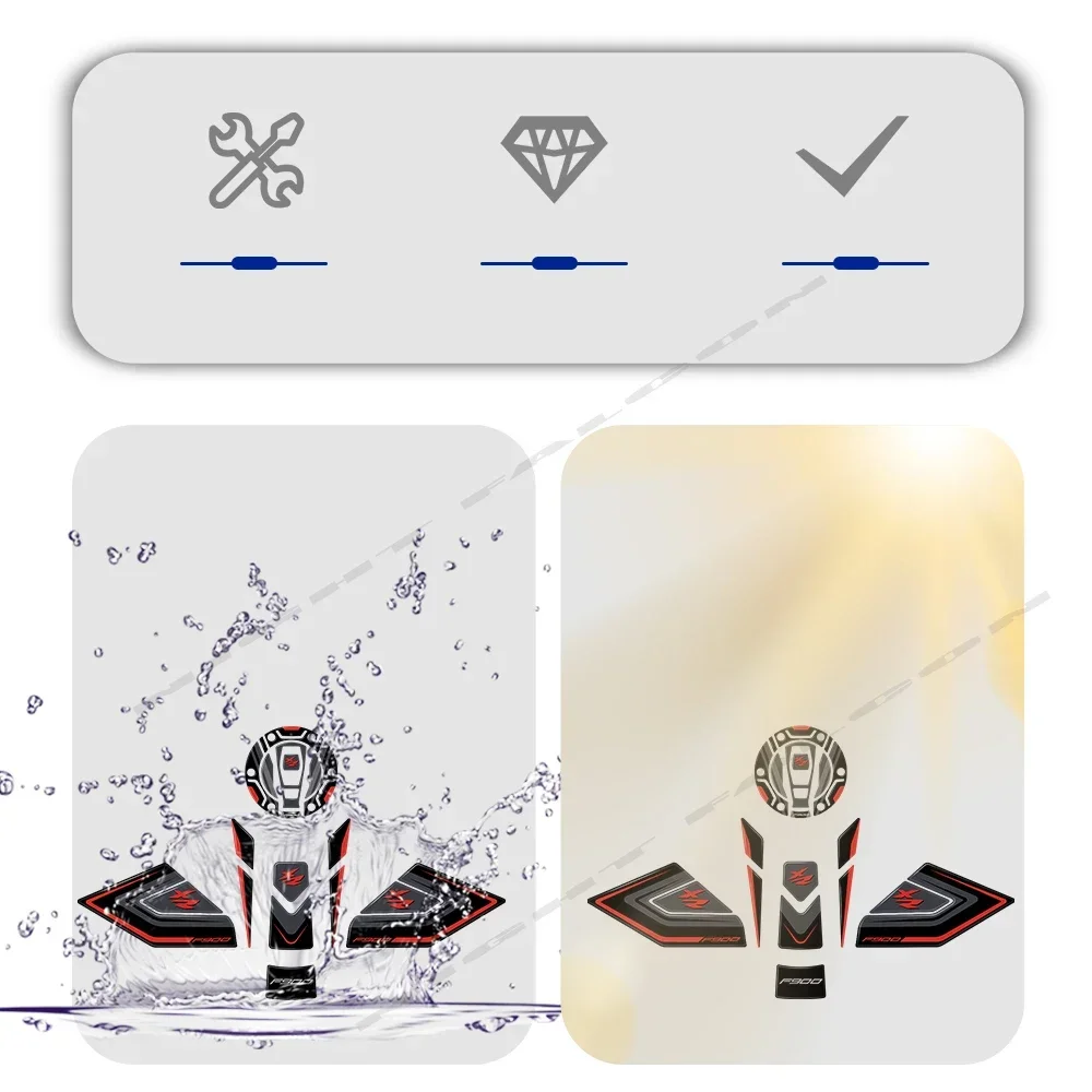 Acessórios da motocicleta adesivo 3d tanque almofada epóxi decalque decoração kit de proteção para f 900 xr f 900xr f900xr 2020 2022 2023