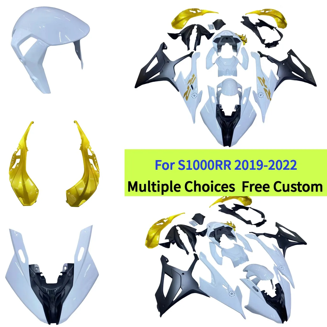 

Комплект обтекателей из литого АБС-пластика для мотоцикла BMW S1000RR 2019-2022: Аксессуары для модификации кузова