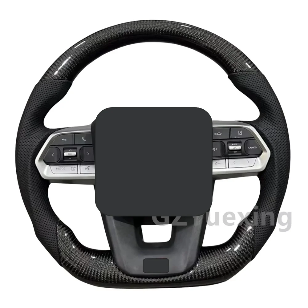 Black For Toyota Landcruiser LC300 Steering Wheel Real Carbon Fibre Sport Racing Steering Wheel
