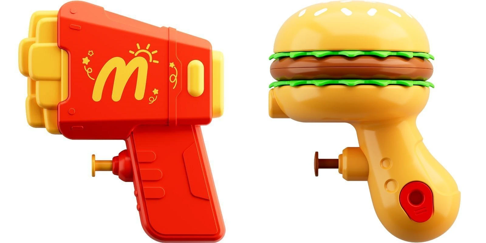 

1 PCS Cartoon French Fries Hamburger Burger Water Gun Spray Funny Water Pump Guns Toy Water Pistol Novelties Toys Funny
