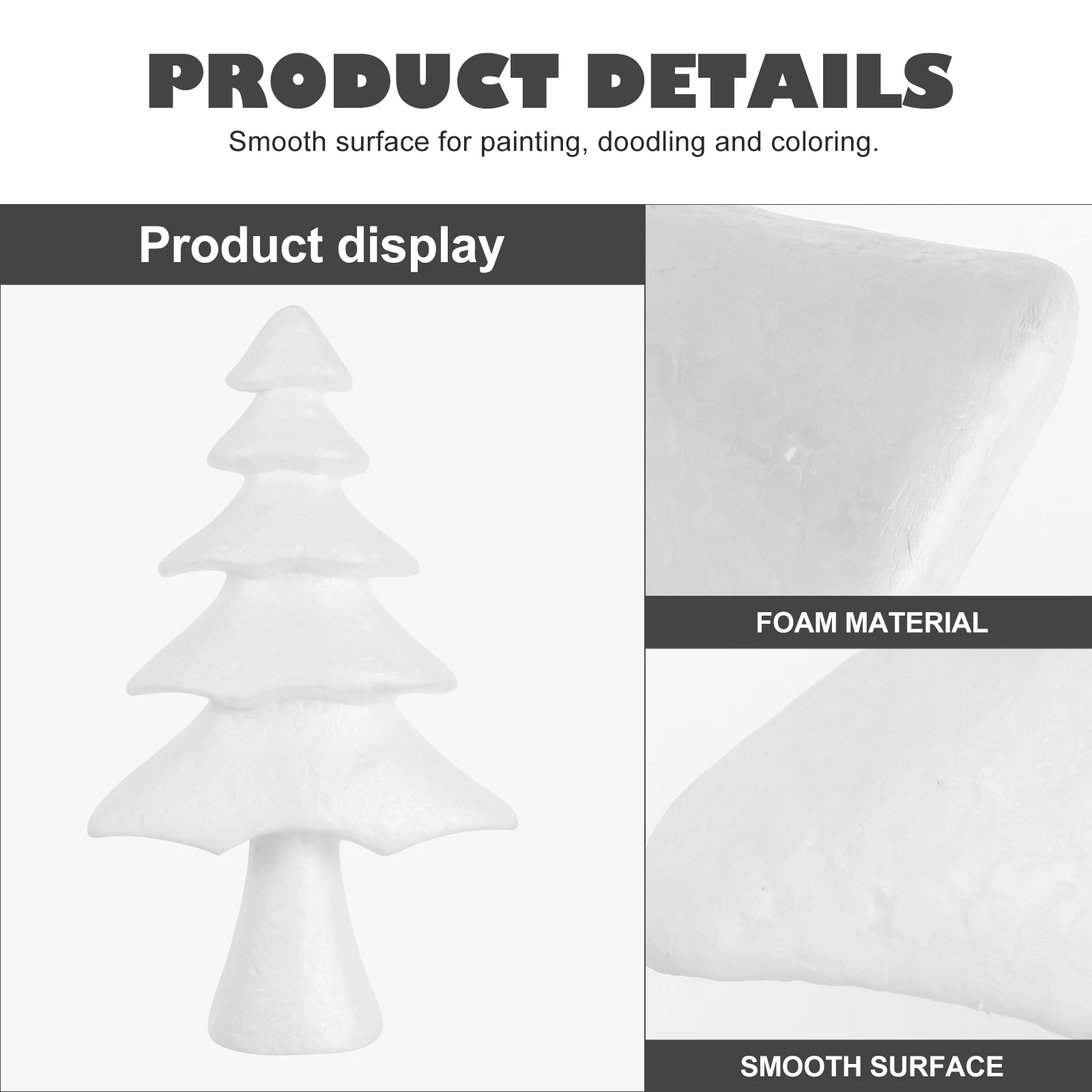 

2 Pcs Handmade Foam Christmas Decor Xmas Ornament Showcase Tree Making Tool Decorations