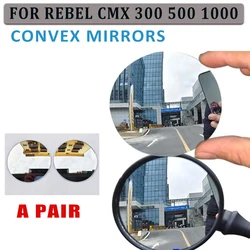 Motorcycle Convex Mirror Increase Rearview Mirrors Side Mirror View Vision Lens For HONDA Rebel CMX 300 500 1100 CMX500 CMX1100