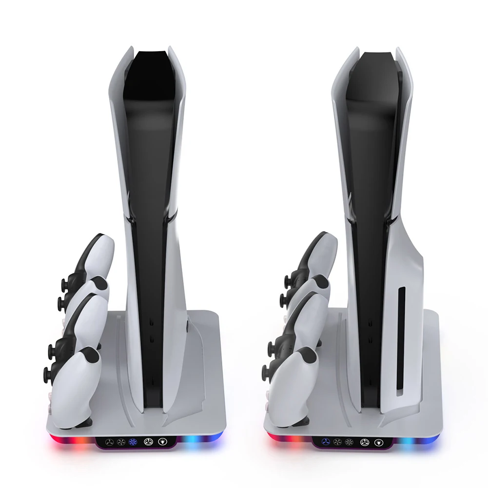 FOR PS5/PS5 SLIM Stand Cooling Charging Station with 3-Level Fan  Controller Charger For Disc & Digital Console Accessories