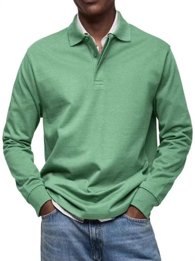 

Spring Men's Clothing Slim Fit Long Sleeve Button Down Collar Shirt For Men Polyester Cotton Blend Solid Casual Everyday Wear