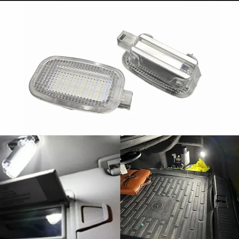 2pcs LED Make Up Mirror Lamp Footwell Light For Mercedes-Benz R230 W204 W212 W207 W221 W216 W251 W164 W463 X164 X204 C197