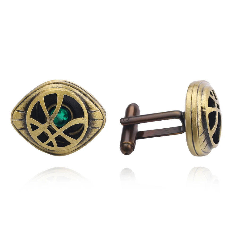 Marvel Doctor Strange Cufflinks Eye of Agamotto Chocker Cufflinks Prop Cufflinks Men Jewelry Accessories