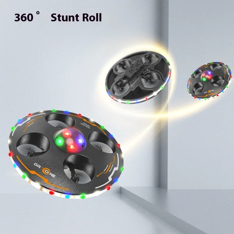 Novo s100 ufo interativo seis eixos voando brinquedo drone crianças controle remoto quadcopter brinquedo para diversão e entretenimento