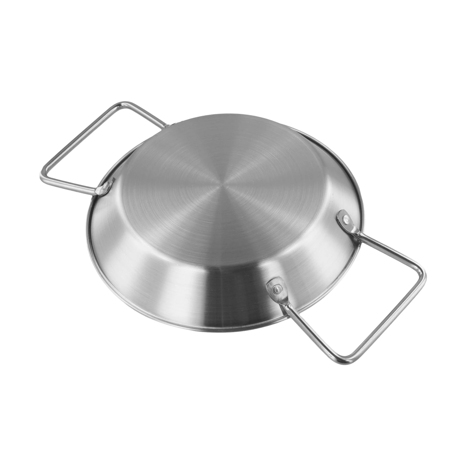 Professional Grade Stainless Steel Paella Pan with Wide Shallow Design for Optimal Ingredient Spreading While Cooking