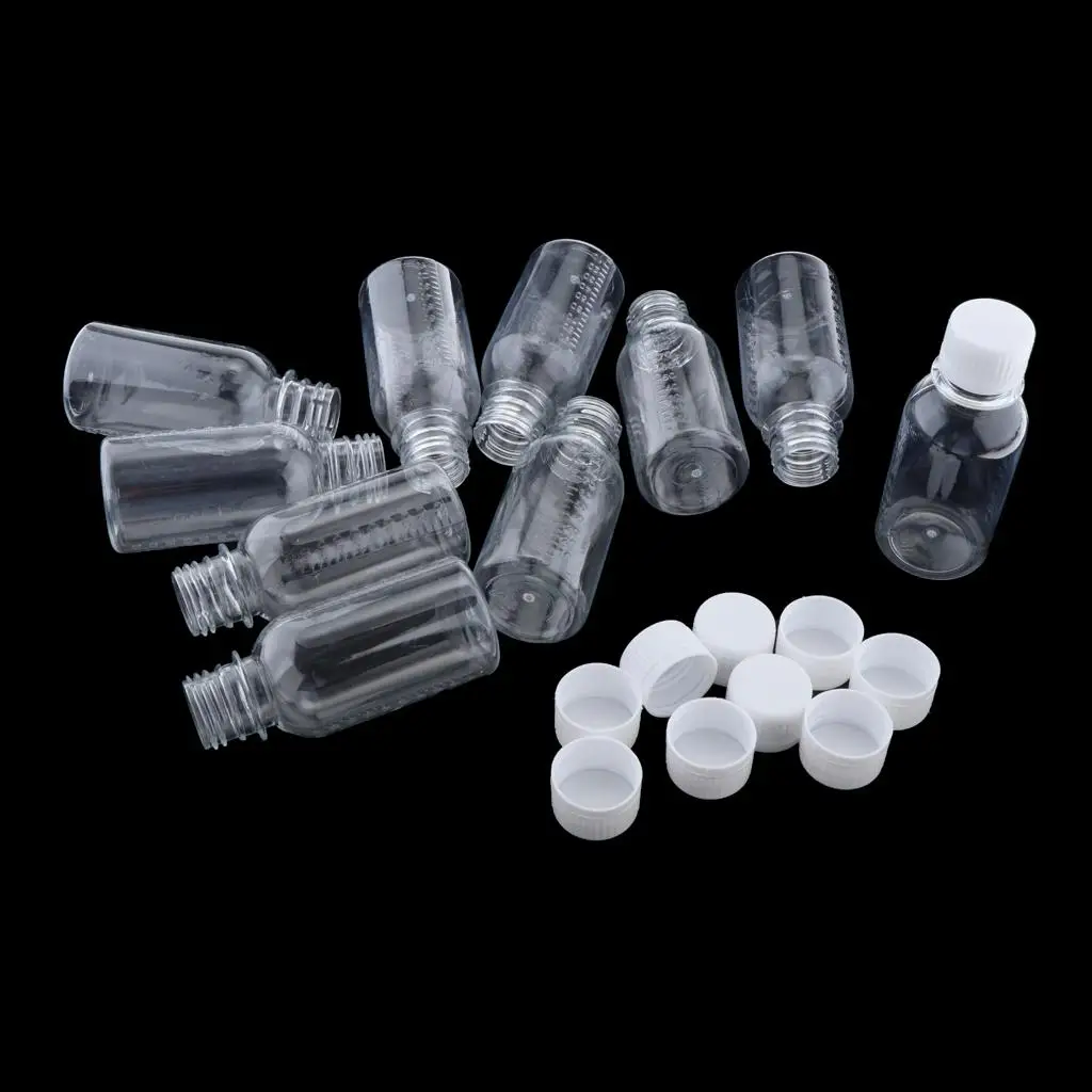 10pcs Empty Cosmetic Container Plastic Liquid Bottle Vial for Travel 100/150ml