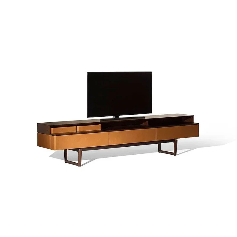 

Designer Genuine Leather TV Cabinet Modern Simple Small Apartment Living Room Wind Net Red Floor