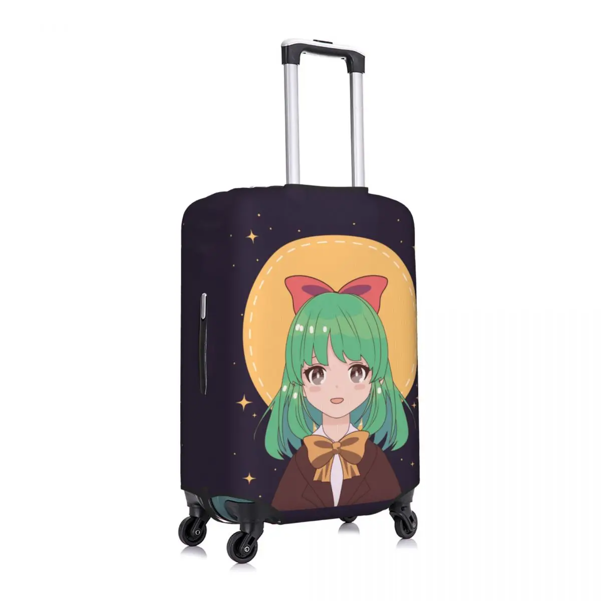 Anime Girl Suitcase Cover Cute Strectch Travel Protection Luggage Accesories Flight Christmas Gift